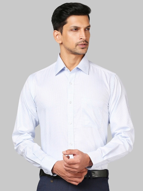 

Raymond Men Blue Striped Cotton Formal Shirt