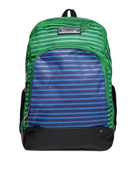 

Tommy Hilfiger Unisex Green & Blue Striped OLYMPUS'17 Backpack