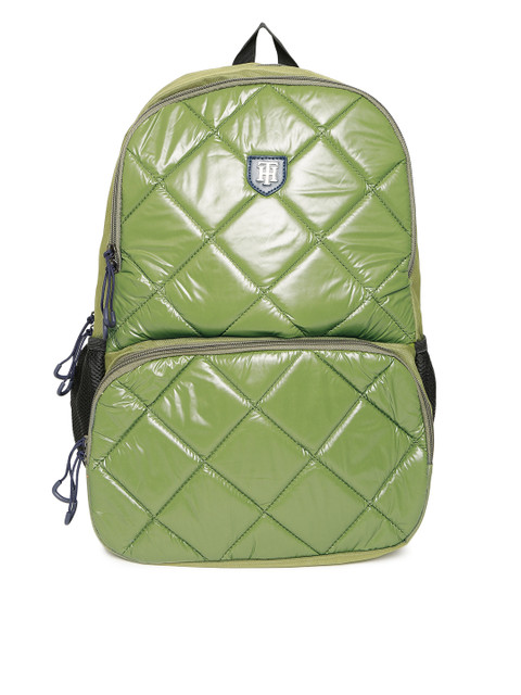

Tommy Hilfiger Unisex Olive Green Quilted Backpack
