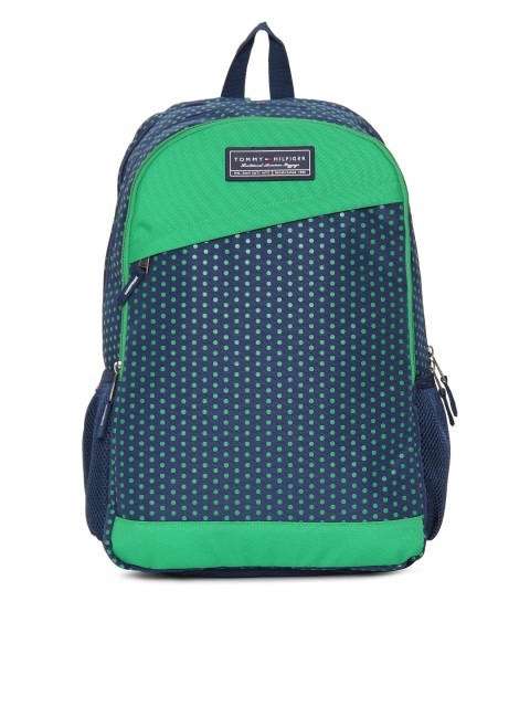 

Tommy Hilfiger Unisex Green & Blue Printed Backpack