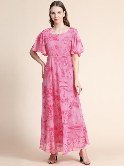 

KALINI Magenta Printed Ethnic Maxi Dress