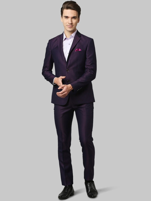 

Raymond Men Purple Solid 2 Piece Formal Suit
