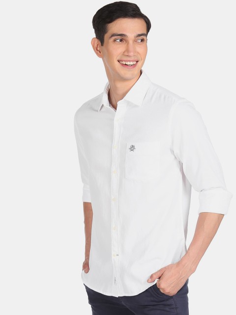 

U S Polo Assn Men White Casual Shirt