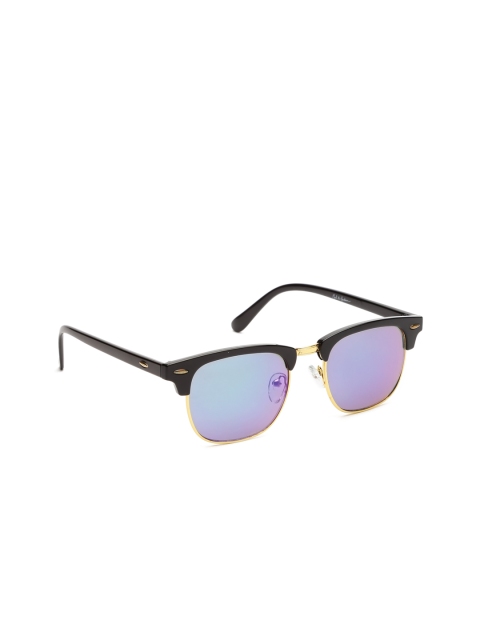 

Mast & Harbour Unisex Mirrored Clubmaster Sunglasses SUN02417, Blue