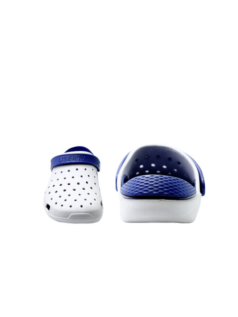 

Liberty Men White & Blue Clogs Sandals