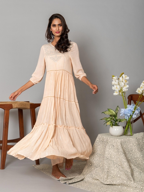 

WESTIFIED Peach-Coloured Maxi Dress