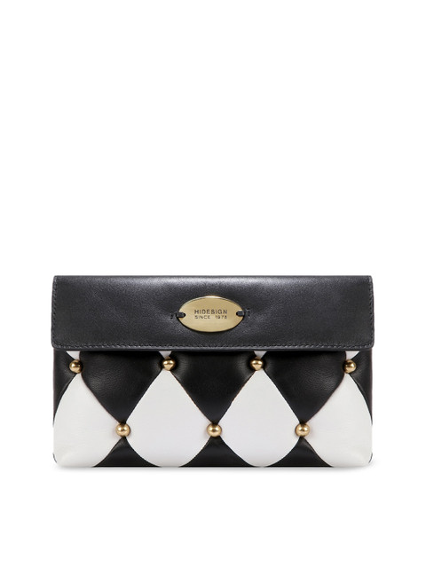 

Hidesign Black & White Embellished Purse Clutch