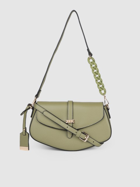 

Van Heusen Green Solid Sling Bag