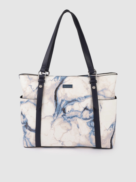 

Van Heusen Off White & Blue Printed Shoulder Bag