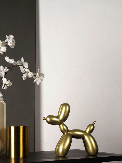 

THE ARTMENT Gold-Toned Solid Bulls Figurine Showpieces