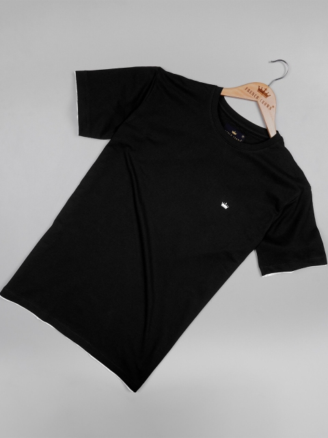 

FRENCH CROWN Men Black Organic Cotton T-shirt