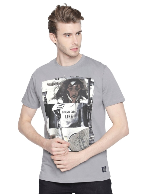 

CULT FICTION Men Grey Printed T-shirt