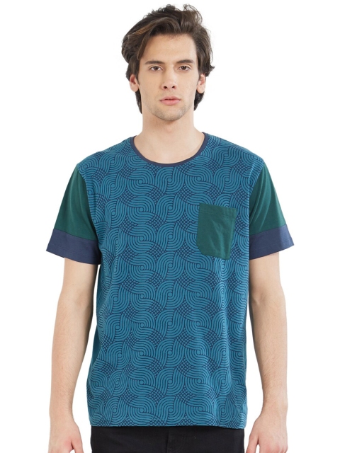 

CULT FICTION Men Blue Printed T-shirt