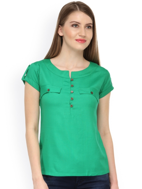 

Cation Women Green Solid Top