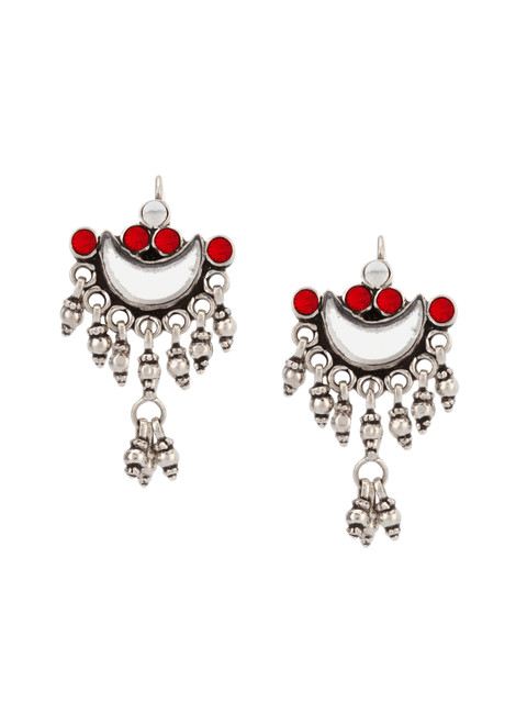 

ahilya Sterling Silver Quirky Hoop Earrings