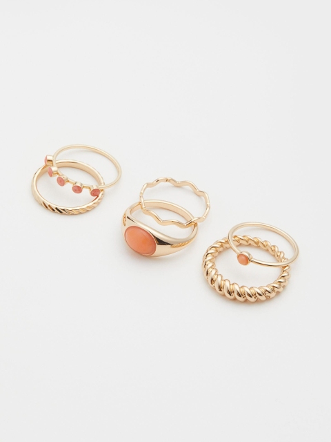 

H&M Women Gold-Toned 6-Pack Rings