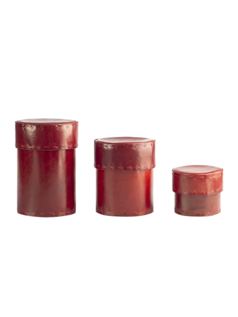 

Goatter Men Set of 3 Red Solid Varied Storage Box