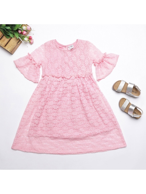 

ZION Pink Lace Dress