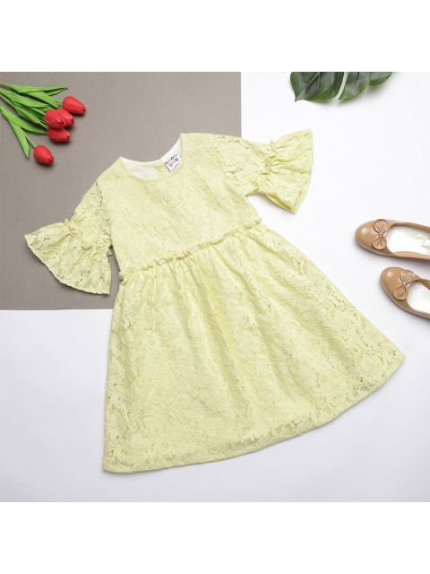 

ZION Girls Yellow Lace Dress
