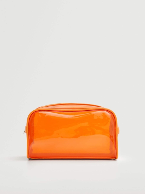 

MANGO Women Orange Transparent Cosmetic Bag