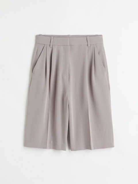 

H&M Women Grey High-Rise Shorts