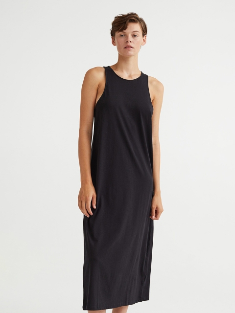 

H&M Women Black Sleeveless Jersey Dress