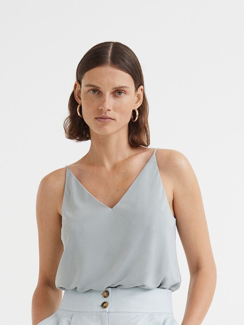 

H&M Grey V-neck Strappy top