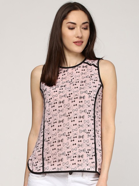 

SASSAFRAS Women Pink Printed Top