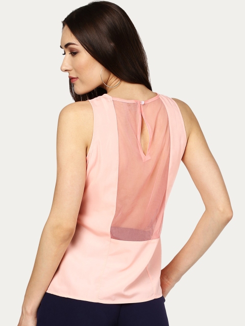 

SASSAFRAS Women Peach-Coloured Solid Top