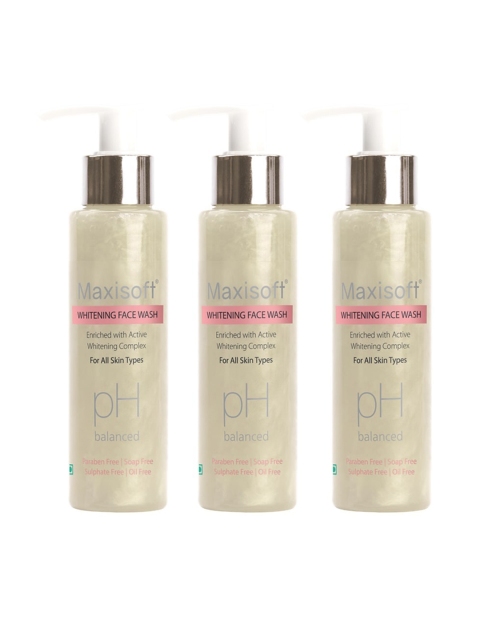 

Maxisoft Pack Of 3 Whitening Face Wash-100 ml, White