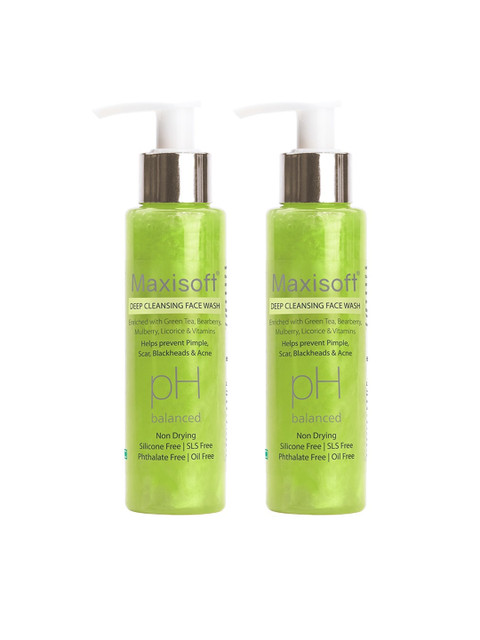 

Maxisoft Set Of 2 Deep Cleansing Face Wash, White