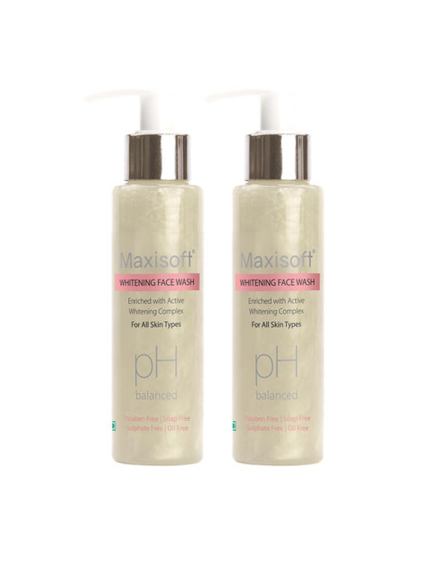 

Maxisoft Set Of 2 Whitening Face Wash, White