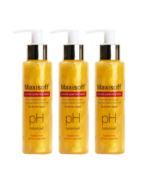 

Maxisoft Set Of 3 White Golden Glow Face Wash