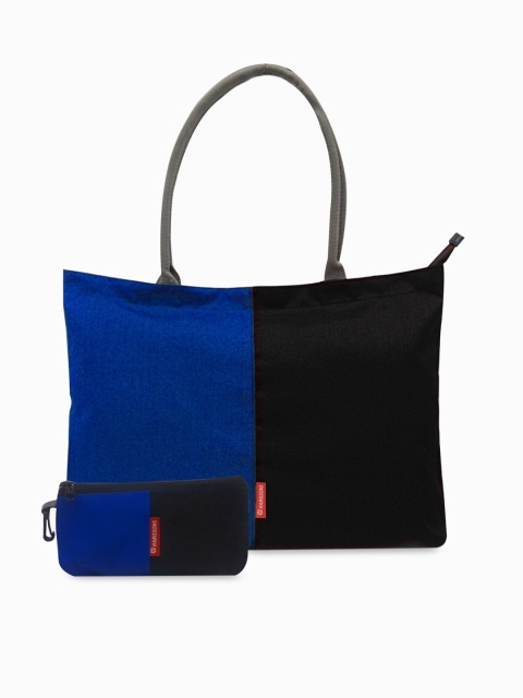 

Harissons Black Colourblocked Structured Shoulder Bag