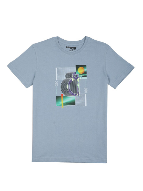 

Gini and Jony Boys Blue & pearl aqua T-shirt