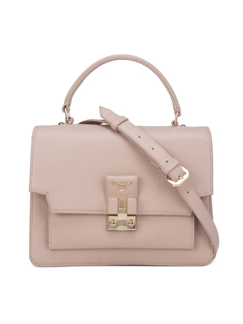 

Da Milano Pink Leather Structured Satchel