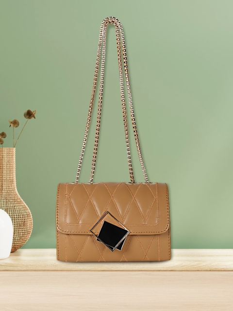 

Apsis Beige Women Structured Shoulder Bag with Quilted