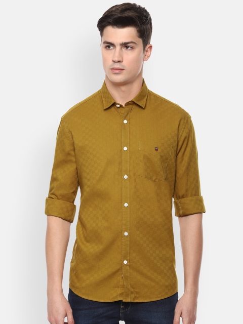 

Louis Philippe Sport Men Mustard Slim Fit Printed Casual Shirt
