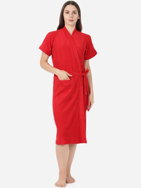 

GOLDSTROMS Women Red Solid Bath Robe