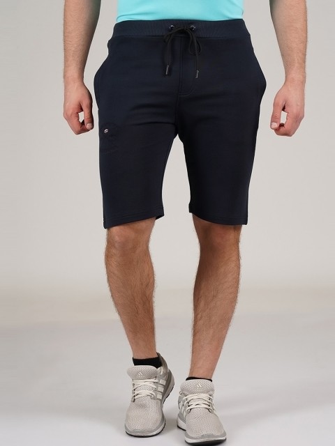 

LONDON FOG Men Navy Blue Low-Rise Shorts