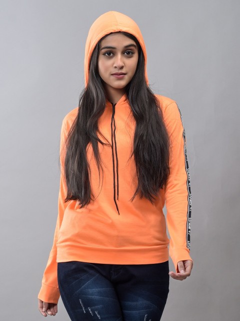 

BASE 41 Women Orange V-Neck Slim Fit T-shirt