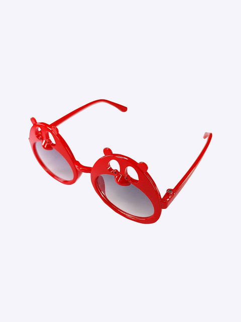 

Butterthief Kids Black Lens & Red Round Sunglasses with UV Protected Lens SNG-01096