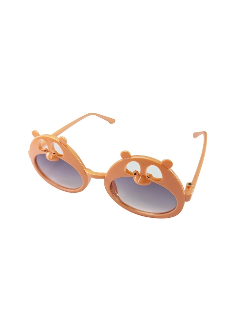 

Butterthief Unisex Kids Black Lens & Orange Round Sunglasses with UV Protected Lens, Peach