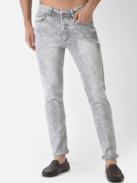 

COBB Men Grey Slim Fit Mildly Distressed Heavy Fade Jeans