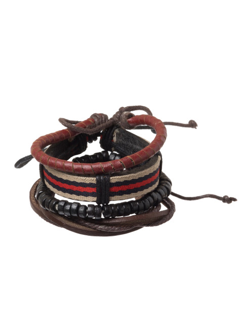 

UNKNOWN by Ayesha Men Set of 4 Bracelets, Multi