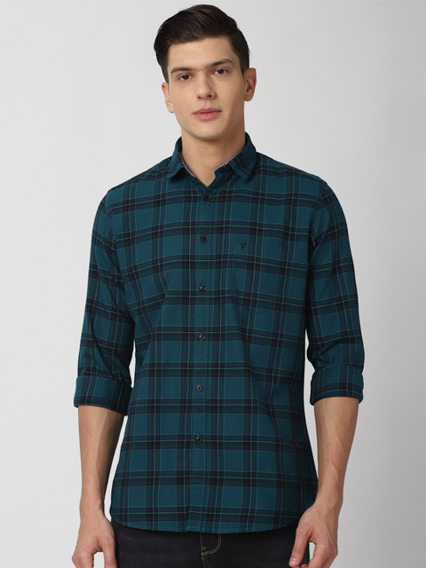 

Van Heusen Sport Men Green Slim Fit Checked Casual Shirt