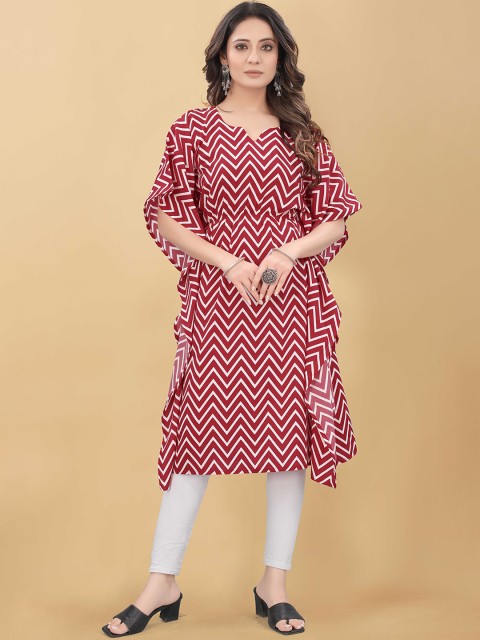 

WEAVETECH IMPEX Trendy new look Kaftan for women, Red