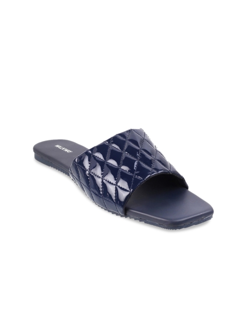 

WALKWAY by Metro Women Blue Printed Embroidered Flats