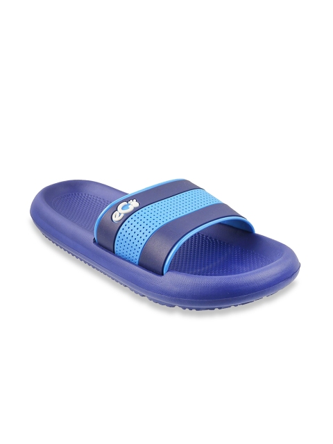 

WALKWAY by Metro Men Navy Blue Striped Sliders