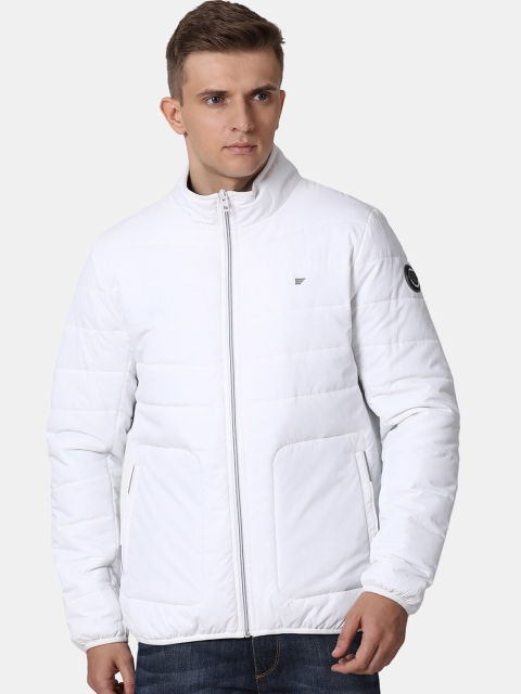 

t-base Men White Windcheater Puffer Jacket